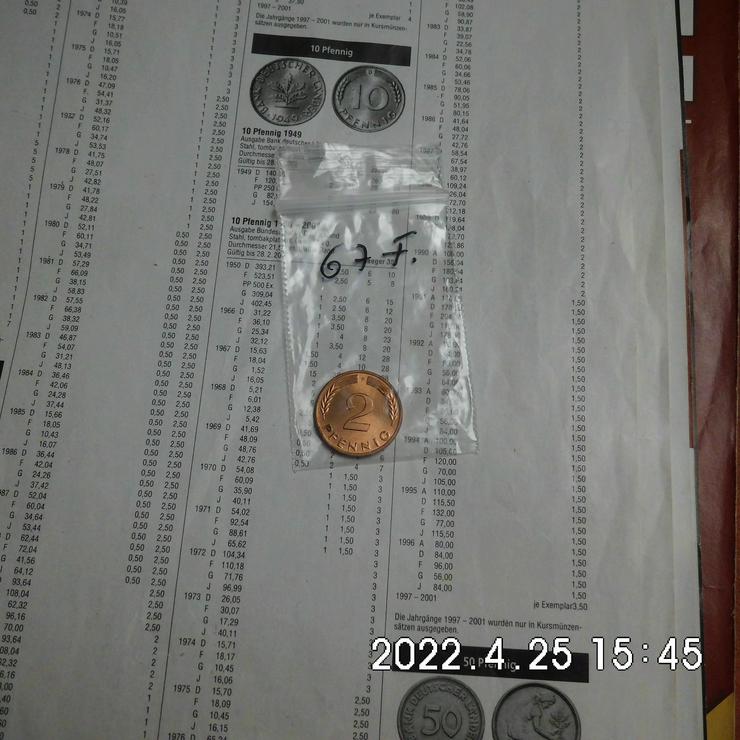 2 Pfennig 1967 CU Stempelglanz