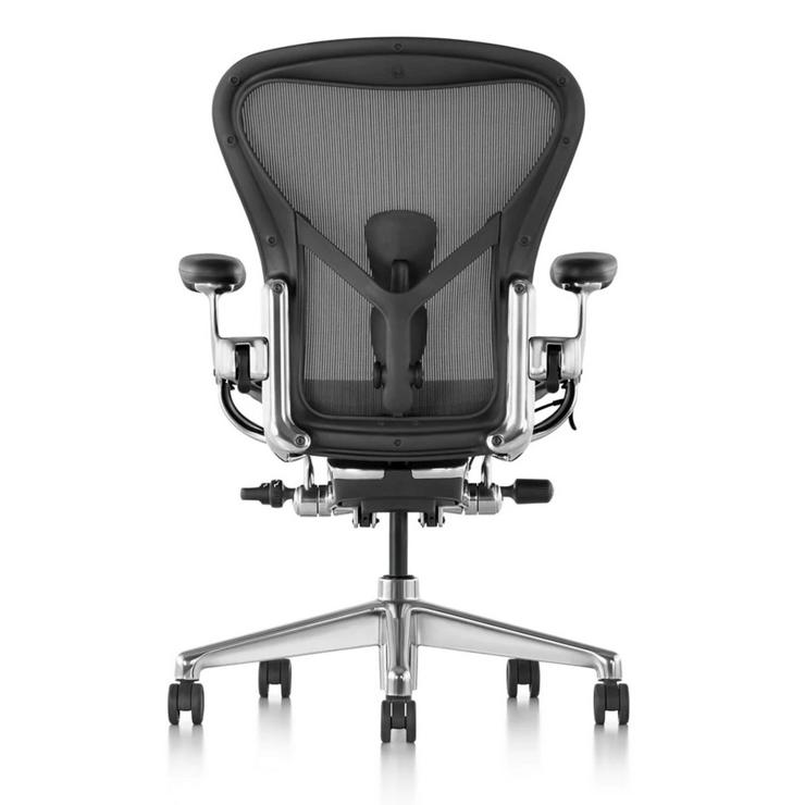 Bürostuhl, HermanMiller Aeron schwarz, Untergestell poliert, Größe B, neuwertig - Bürostühle - Bild 4