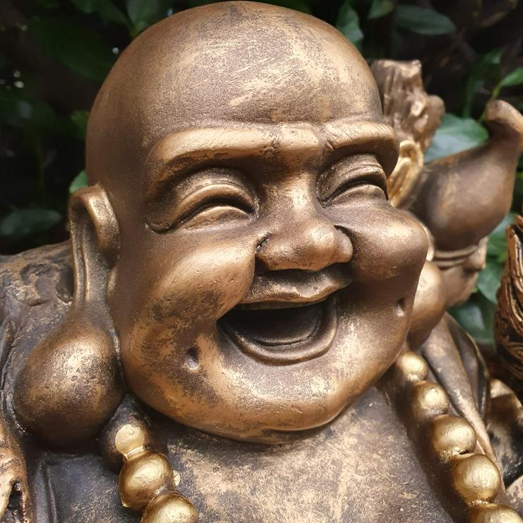 Bild 3: Gartenfigur Chinesische Buddha Figur 43 cm