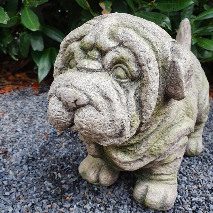 Bild 2: Gartenfigur Hunde Mops Figur 25 cm -Neu- Dekofigur