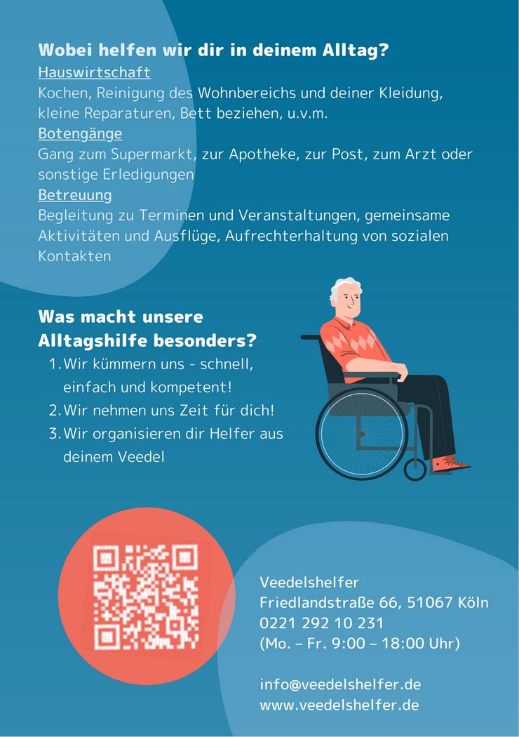 Alltagshilfe/Betreuungsdienst in deinem Kölner Veedel - Haushaltshilfe & Reinigung - Bild 1