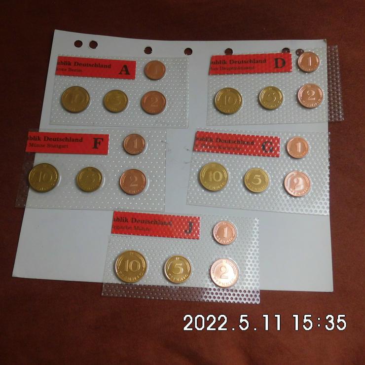  DM 1996 1,2,5,10 Pfennig im Blister