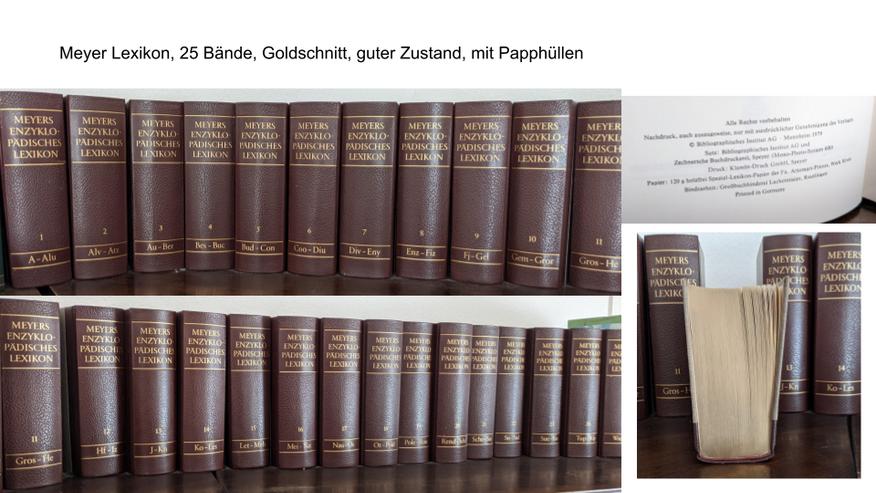 Meyer Lexikon 25 Bände, 1979,  Goldschnitt mit Hüllen
