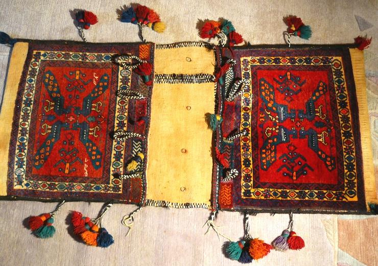 Orientteppich Afschar Doppeltasche antik (T119)