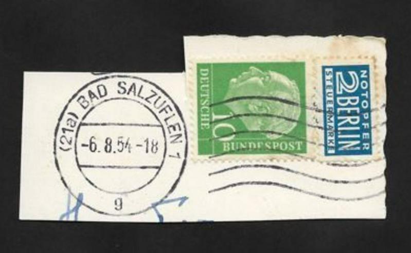 Briefmarke/n auf Papier, für Stempelsammler--797-367-BAD SALZUFLEN