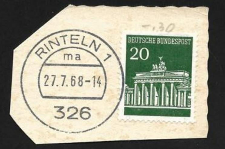 Briefmarke/n auf Papier, für Stempelsammler--795-130--RINTELN 1