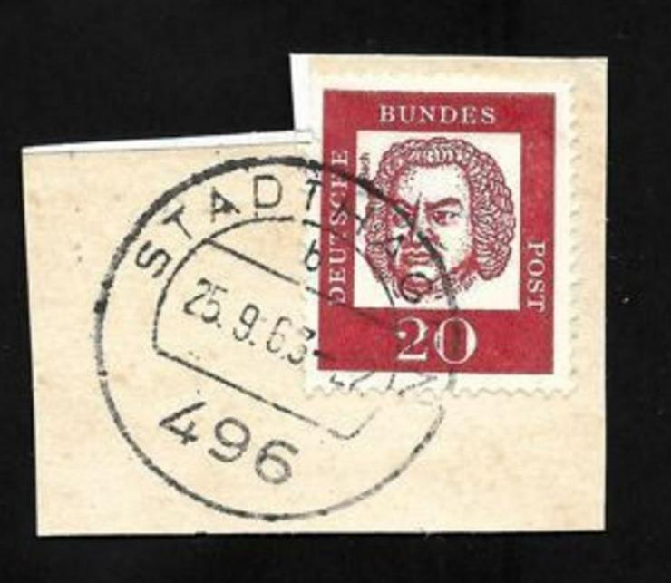 Briefmarke/n auf Papier, für Stempelsammler--STADTHAGEN-1963