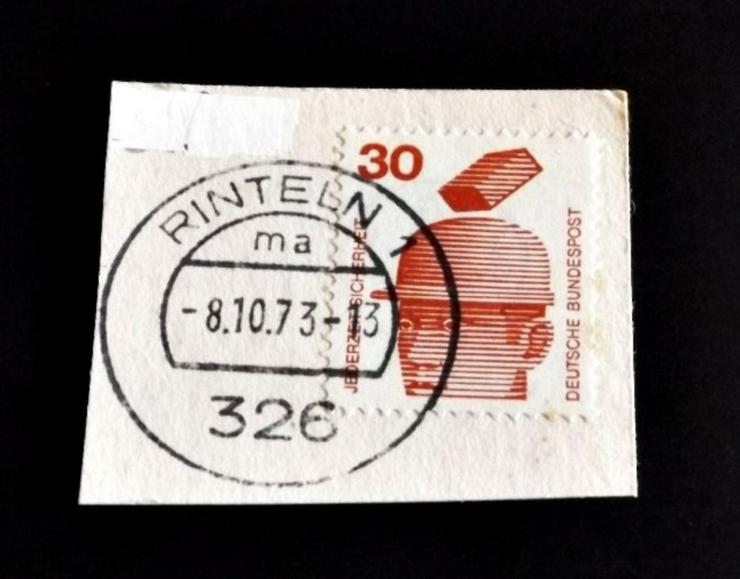 Briefmarke/n auf Papier, für Stempelsammler-Rinteln-1973