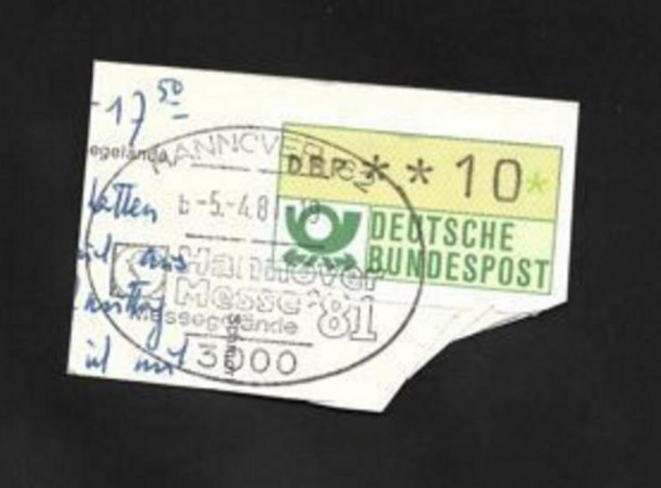 Briefmarke/n auf Papier, für Stempelsammler--HANNOVER Messe 1981