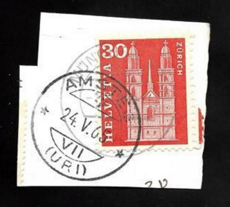 Briefmarke/n auf Papier, für Stempelsammler--Schweiz-ANSTEG-URI-1965