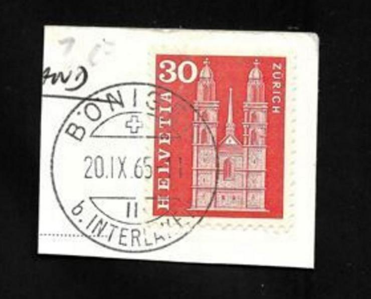 Briefmarke/n auf Papier, für Stempelsammler--Schweiz-BÖNI-INTERLAKEN-1965