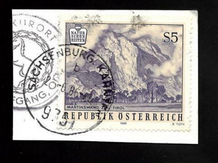 Briefmarke/n Österreich,-- für Stempelsammler-SACHSENBURG-1986