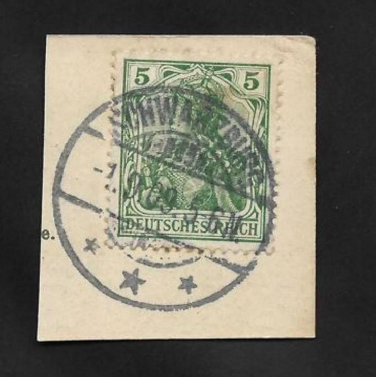Briefmarke/n auf Papier,- für Stempelsammler-Germania--SCHWARZBURG