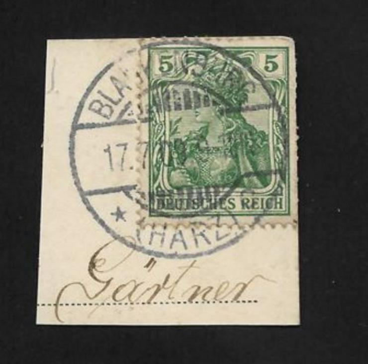 Briefmarke/n auf Papier, --für Stempelsammler-Germania--BLANKENBURG