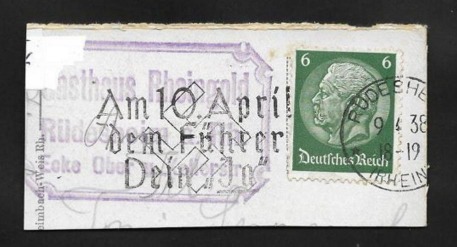 Briefmarke/n auf Papier-, für Stempelsammler-RÜDESHEIM