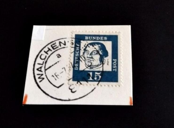 Briefmarke/n auf Papier,-- für Stempelsammler-Walchensee