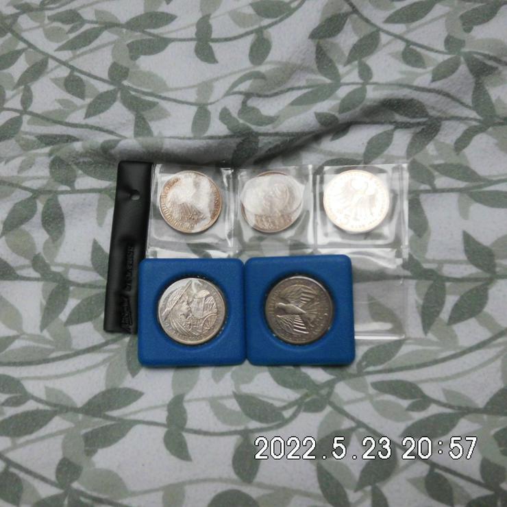 5 Stück 5 DM Kupfer Nickel Stempelglanz