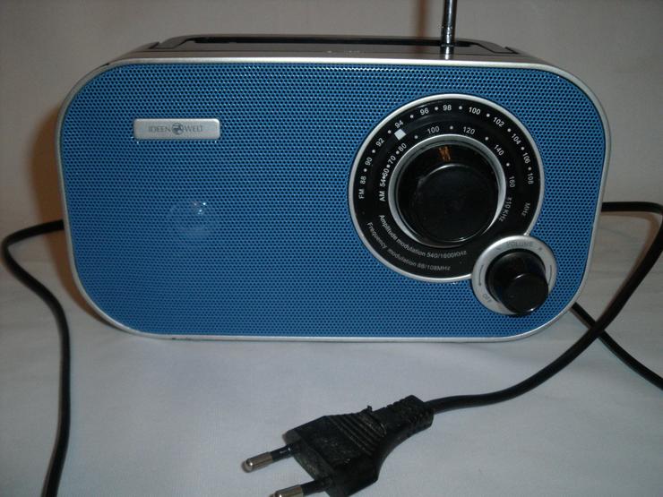 Bild 2:  1 Tragbares UKW FM AM Radio Tisch Radio tragbar Bataree.