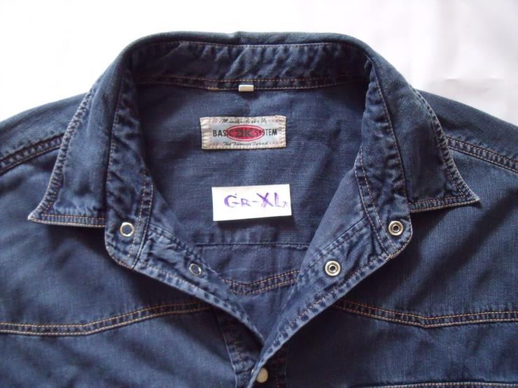 Bild 5: Basik System- stylische Herren Jeans Hemd- Gr. XL Gr -50 .