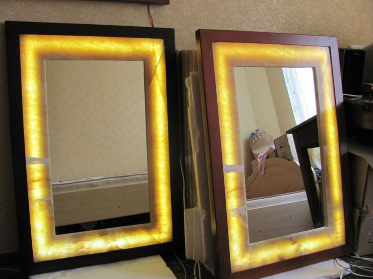 Natürlicher Onyxspiegel von innen beleuchtet - Spiegel - Bild 15
