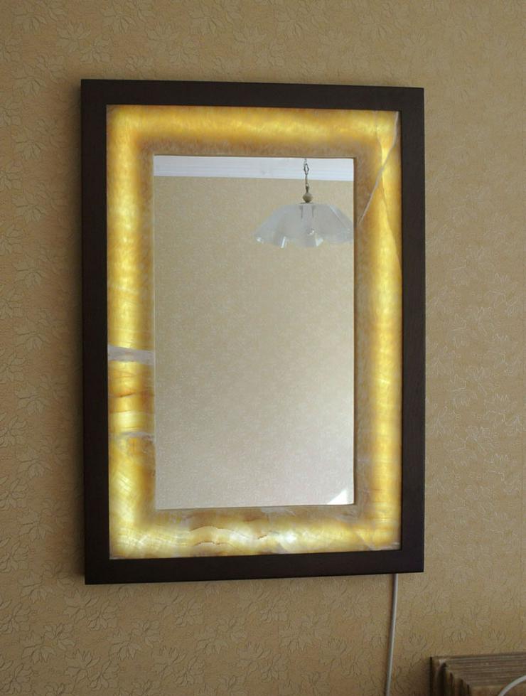 Natürlicher Onyxspiegel von innen beleuchtet - Spiegel - Bild 4