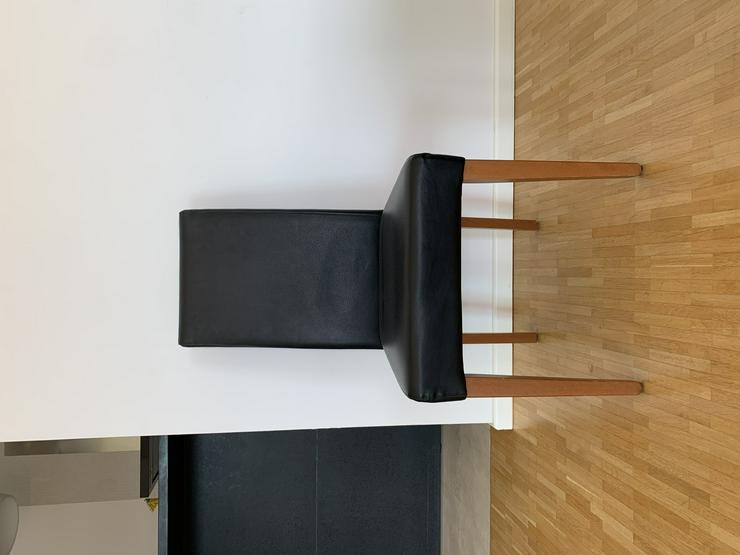 4 Stühle mit Bezug aus schwarzem Leder - Stuhl - Bild 1