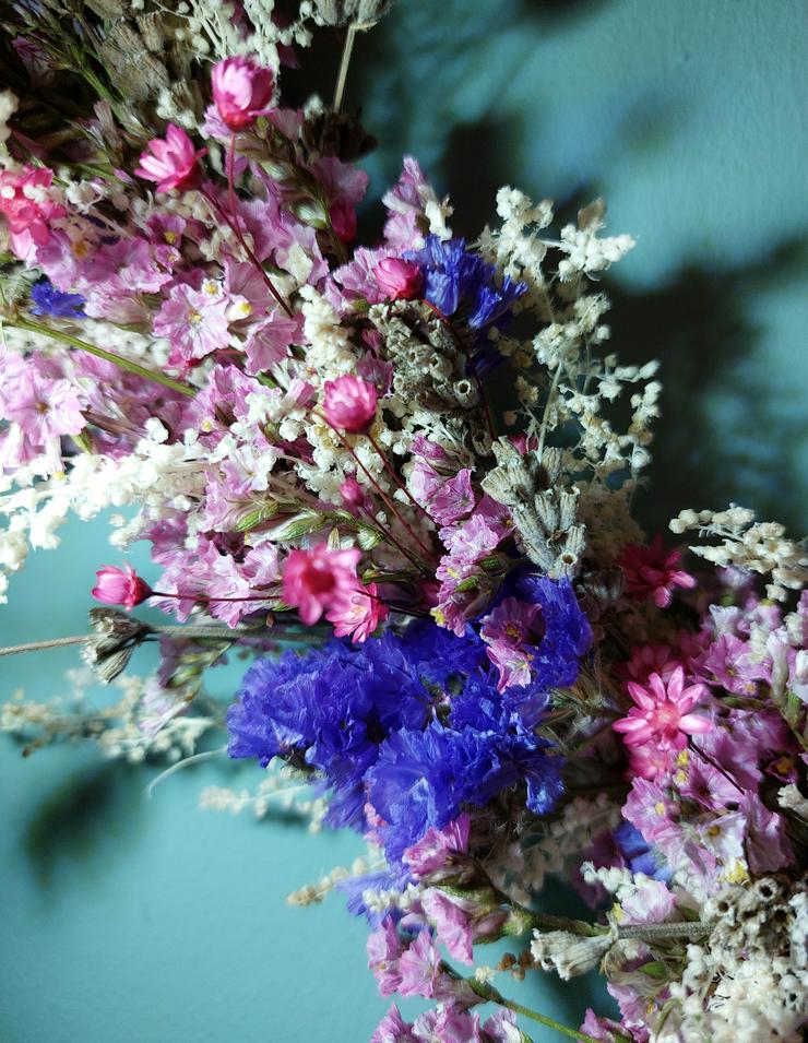 Trockenblumenkranz Flowerring Boho Dekoration  - Vasen & Kunstpflanzen - Bild 3
