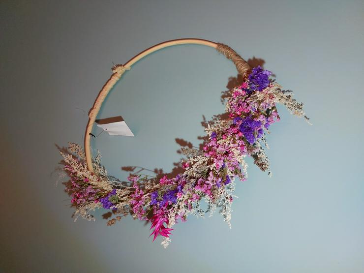 Trockenblumenkranz Flowerring Boho Dekoration  - Vasen & Kunstpflanzen - Bild 1