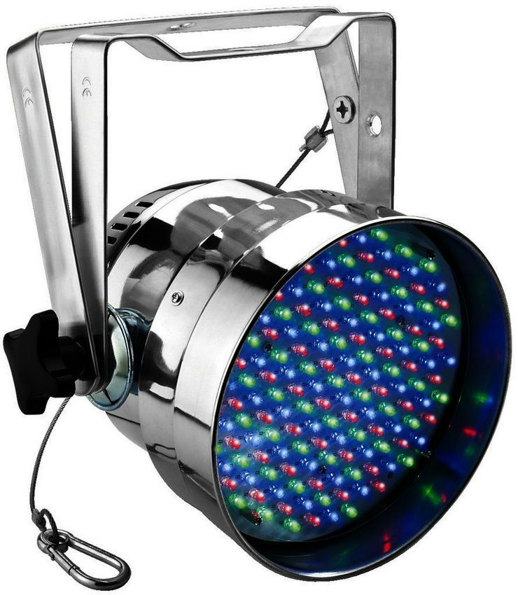 2 x LED PAR-56 RGB DMX silber mit Standfuß