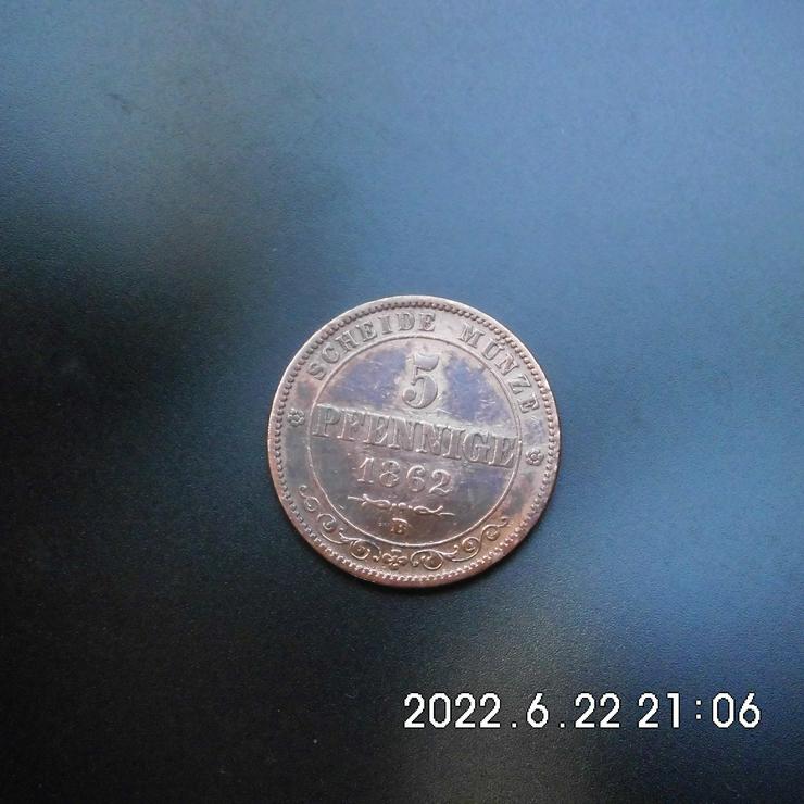 5 Pfennig 1862 Sachsen - Deutsche Mark - Bild 2