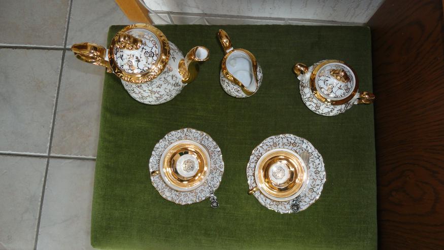 Mokka-Service Mitterteich Bavaria Gold Porzellan -für 2 Personen -9-tlg. - Geschirr & Wandteller - Bild 2