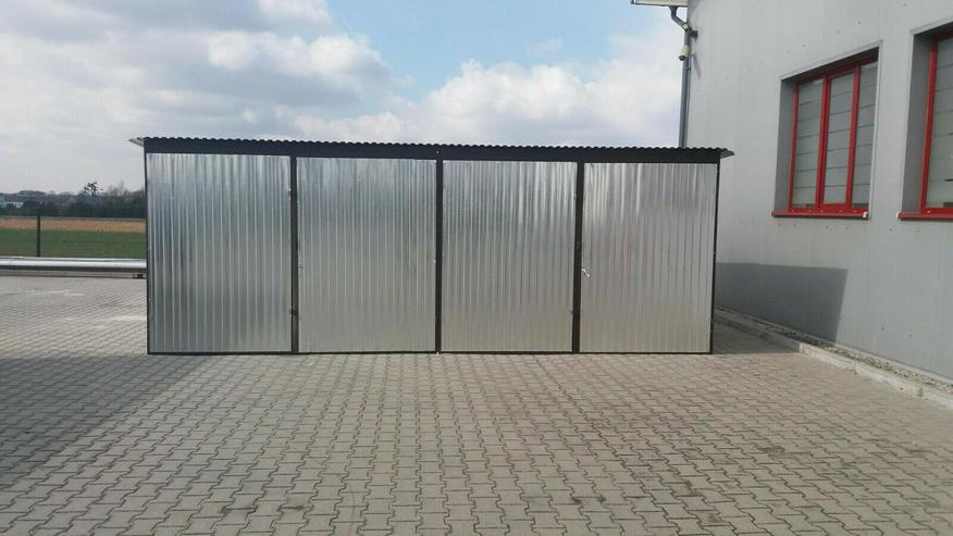 Blechgarage Garage Doppeltgarage Metallgarage, 6x5 m Blech verzinkt Stahl - Weitere - Bild 3