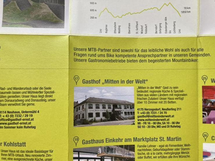 Bild 8: Faltkarte Mountainbike-Region Granitland/Oberösterreich - UNBENUTZT