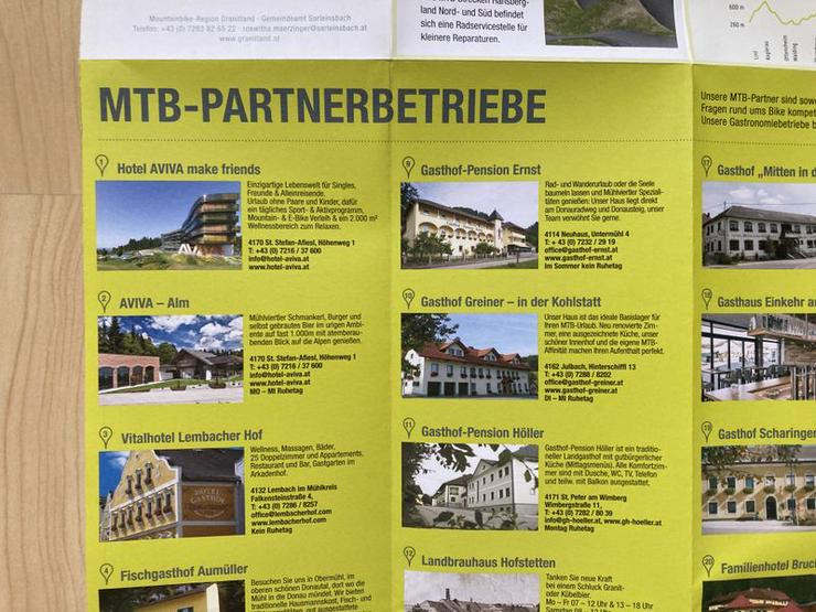 Bild 7: Faltkarte Mountainbike-Region Granitland/Oberösterreich - UNBENUTZT