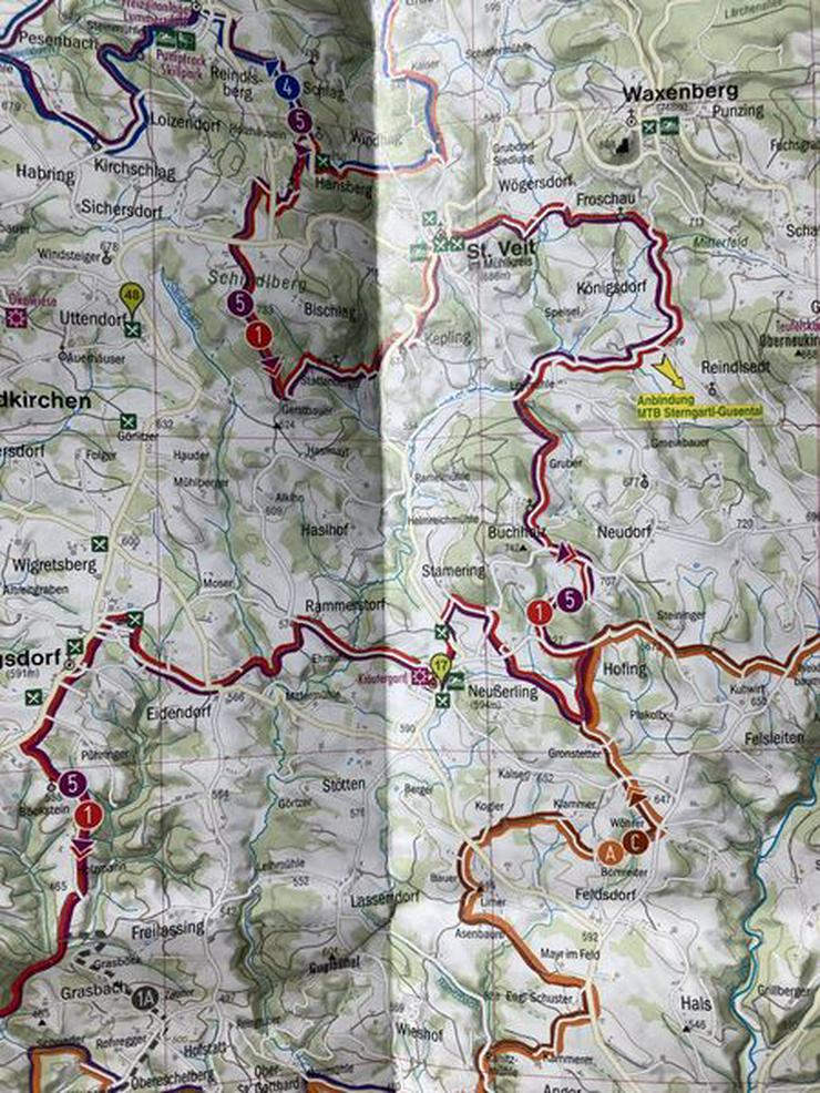 Bild 4: Faltkarte Mountainbike-Region Granitland/Oberösterreich - UNBENUTZT