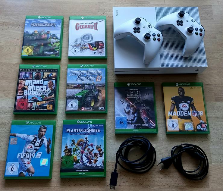 Xbox One S mit 1 TB, plus 8 Spiele - Xbox Konsolen & Controller - Bild 1