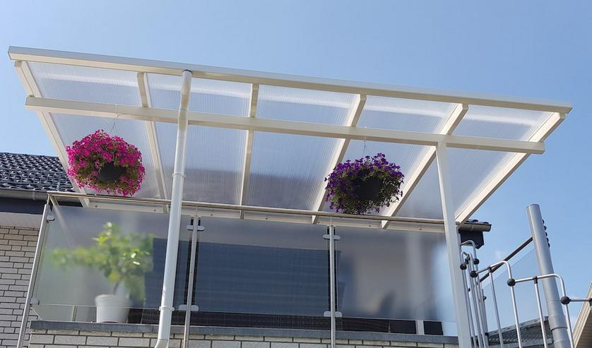Bild 1:  Terrassenüberdachung Aluminium 406x300cm Stegplatten