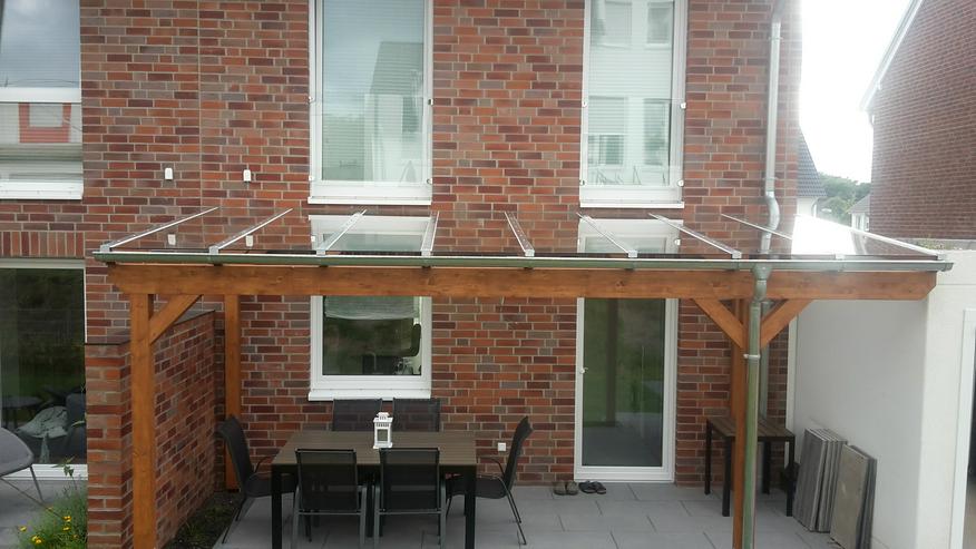 Bild 1: Terrassenüberdachung Holz 606 x 400 cm VSG Glas