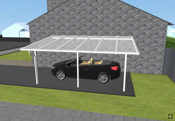 Bild 2: Carport  Aluminium 406x300cm Stegplatten 