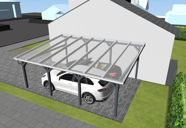 Carport Holz 606 x 400 cm VSG Glas - Weitere - Bild 3