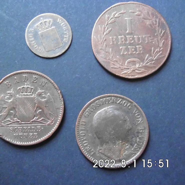 4 Münzen Herzogtum Baden - Europa (kein Euro) - Bild 1