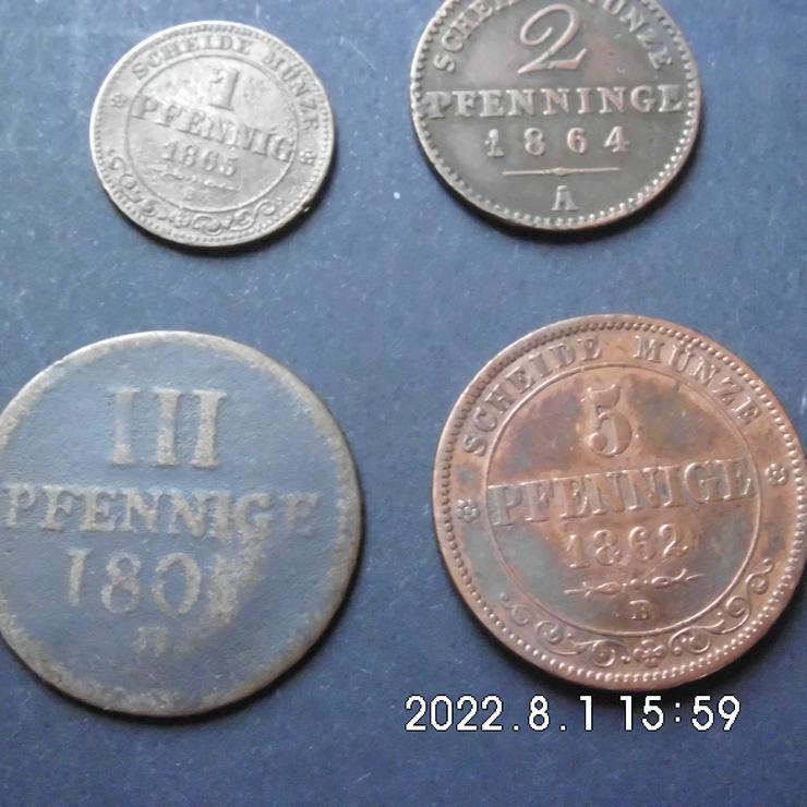 Bild 2: 4 Münzen Königreich Sachsen