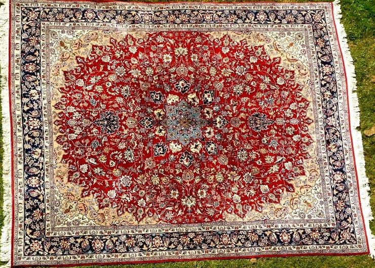 Sammler-Teppich Isfahan alt ca. 7,7 Mill. Knoten (T061)