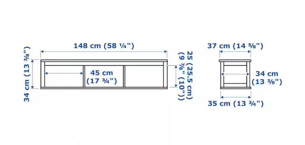 Hemnes Wandregal aus Massivholz  - Schränke & Regale - Bild 8