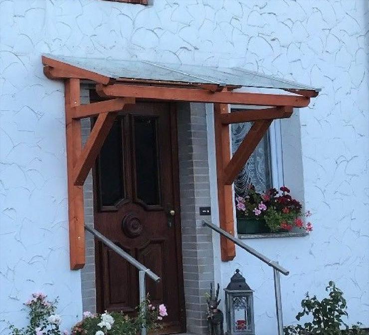 Bild 2: Massivholz Vordach Haustür Überdachung Holzvordach Holz Pultdach