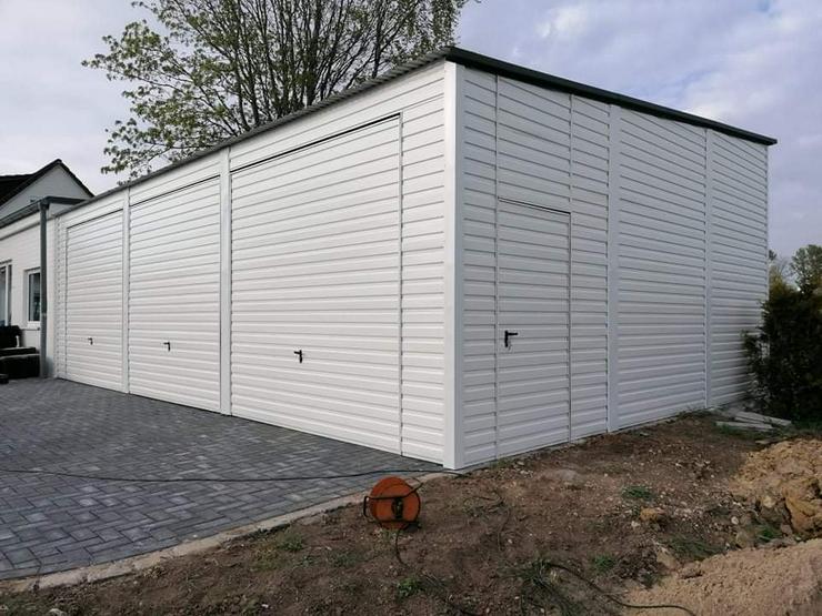 Bild 2: Blechgarage Garage Geräteschupppen 10x5 m verzinkt KFZ Lagerhalle mit Schwingtor