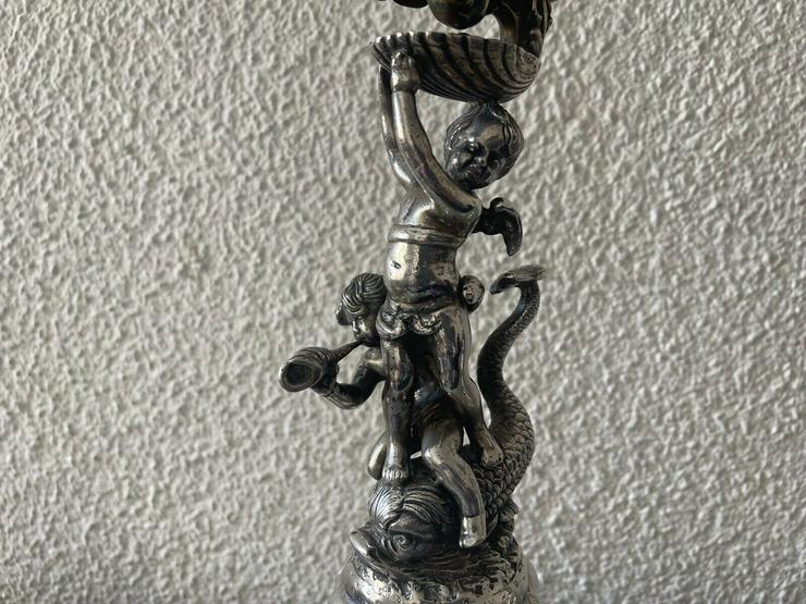 Bild 4: Antik Sterling Silber Kerzenständer mit Figuren