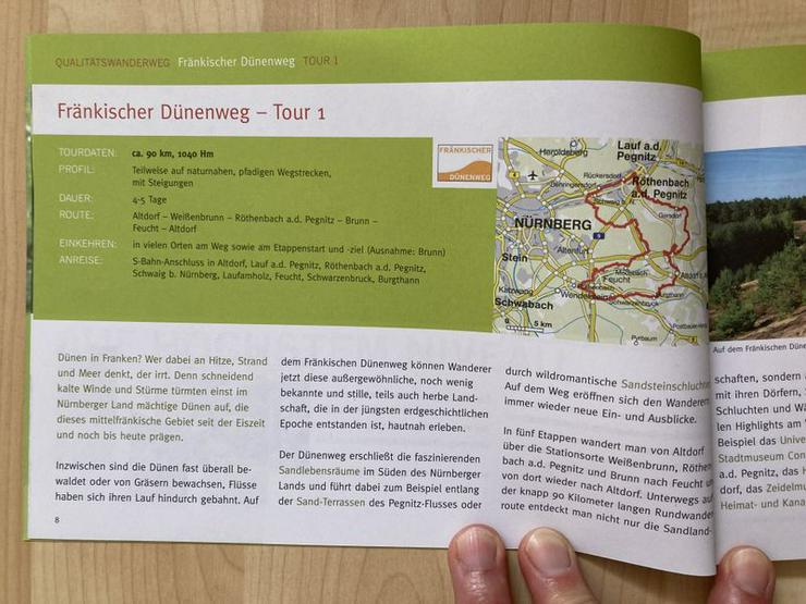 Bild 4: Wandertourenheft + Karte 26 Touren Nürnberger Land - UNBENUTZT