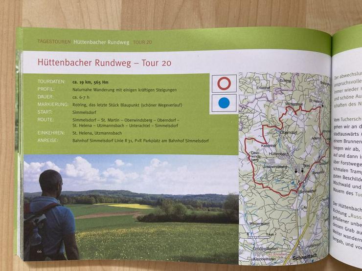 Bild 13: Wandertourenheft + Karte 26 Touren Nürnberger Land - UNBENUTZT