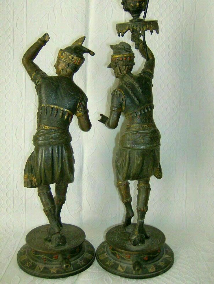 Bild 10: Antike Paar Tischlampen Metall. Zur Restaurierung Gewicht 3 kg.